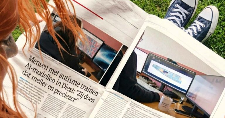 In de media: Detail in De Standaard  "Mensen met autisme trainen AI-modellen"